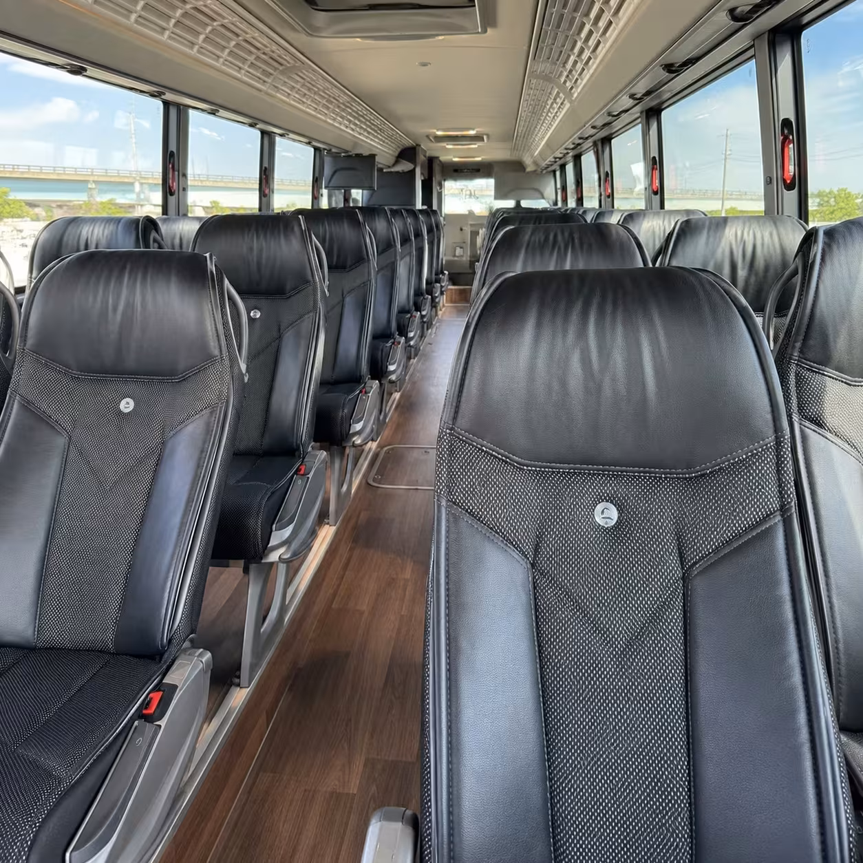 56 passenger charter bus interior